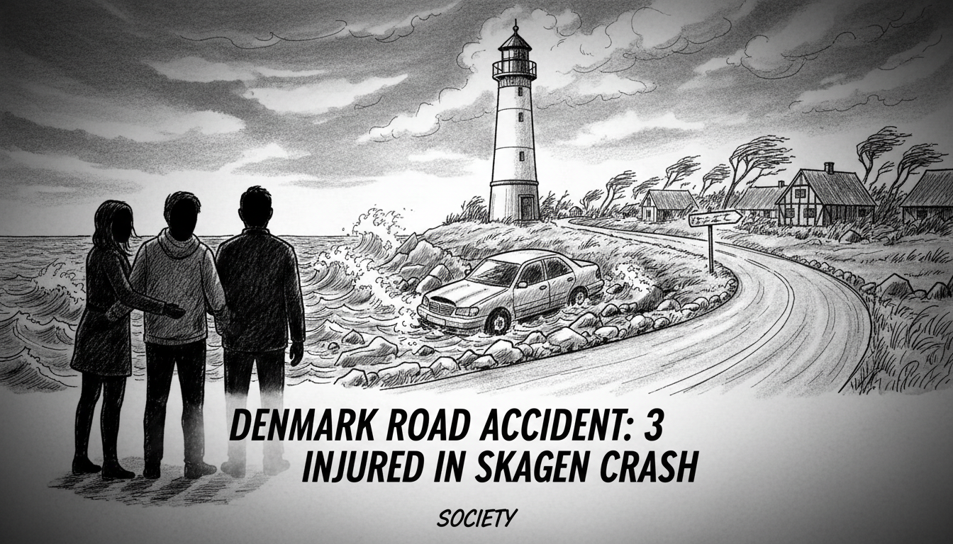 Denmark Road Accident: 3 Injured in Skagen Crash