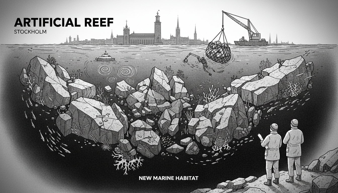 Artificial Reef Creates New Marine Life Habitat in Stockholm