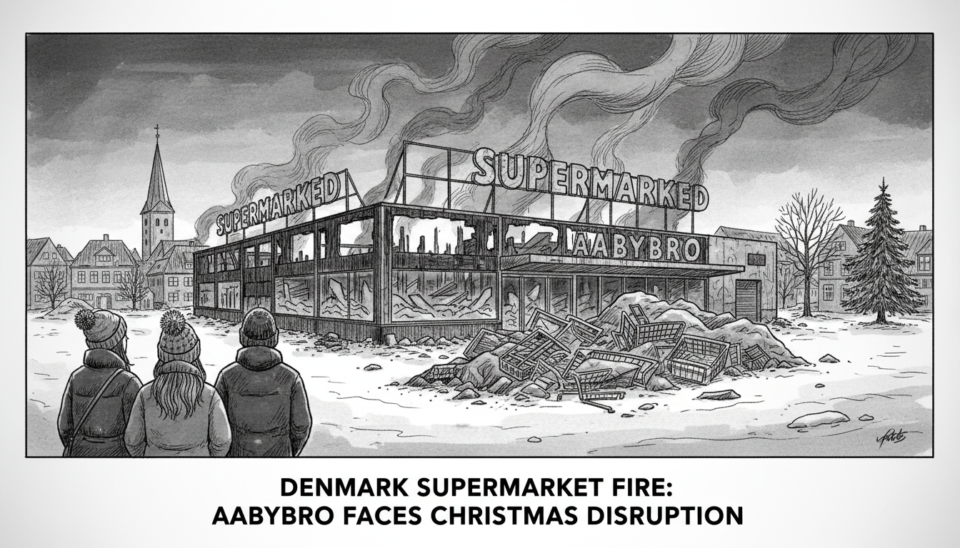Denmark Supermarket Fire: Aabybro Faces Christmas Disruption
