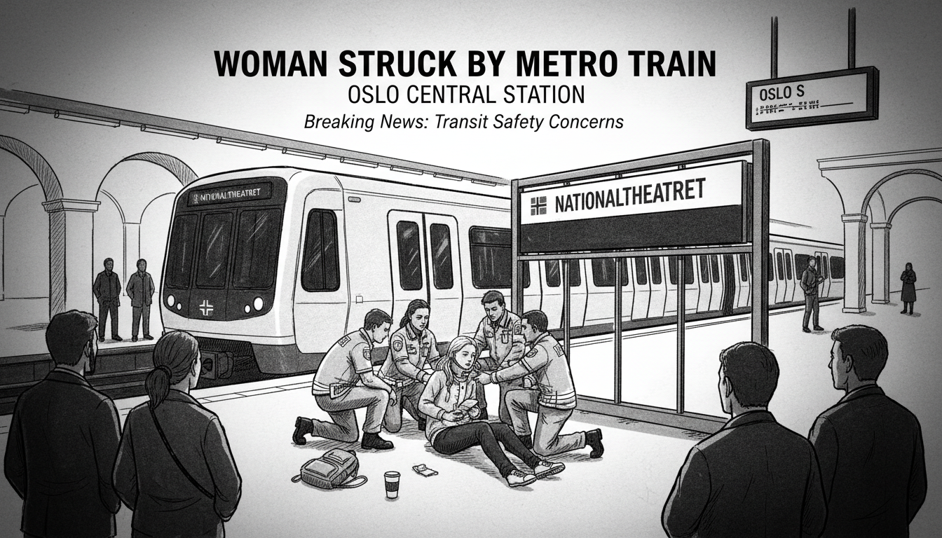 Woman Struck by Metro Train at Oslo Central Station