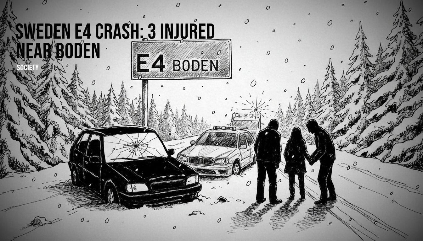 Sweden E4 Crash: 3 Injured Near Boden