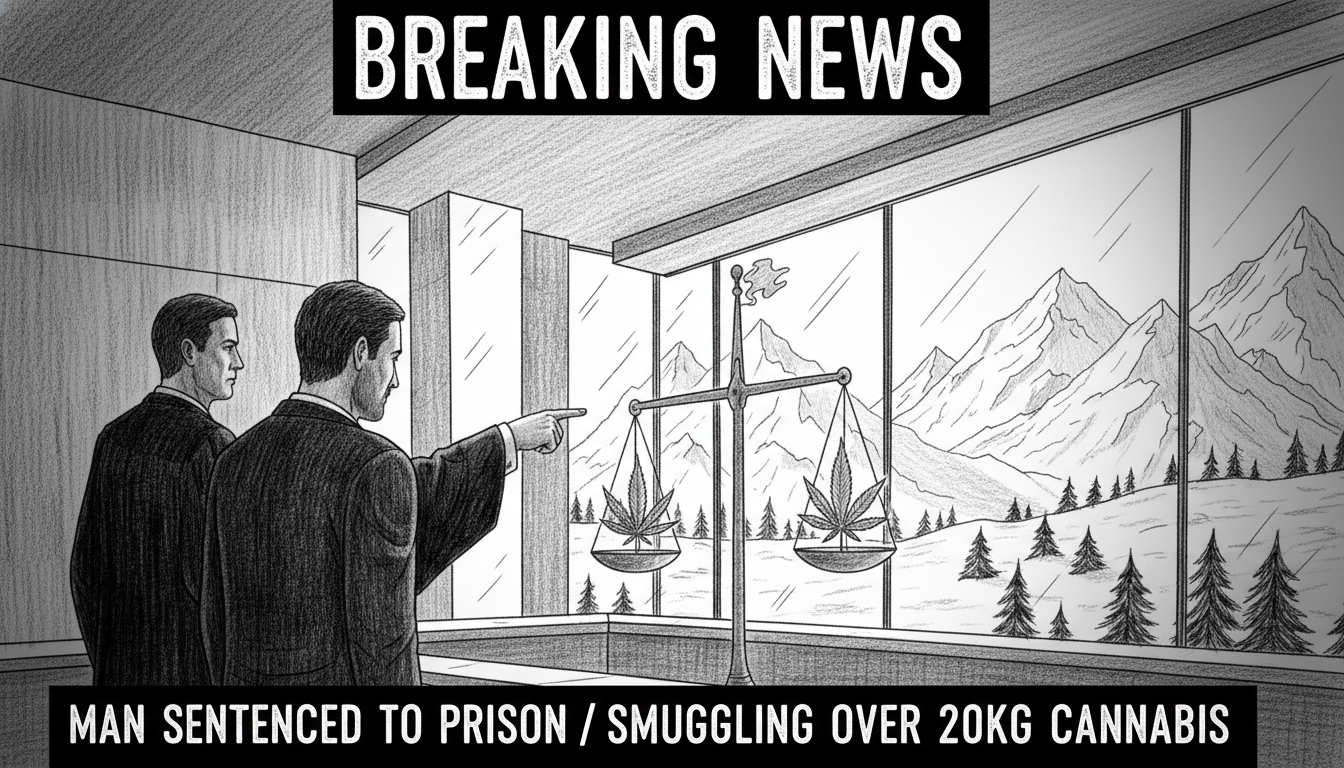 Man Sentenced to Prison for Smuggling Over 20kg of Cannabis