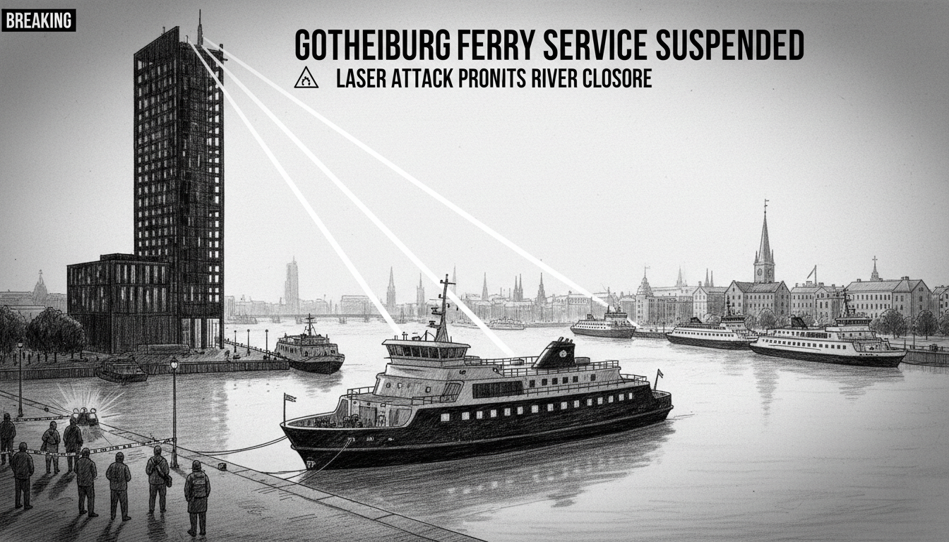 Gothenburg Ferry Service Suspended After Laser Attack