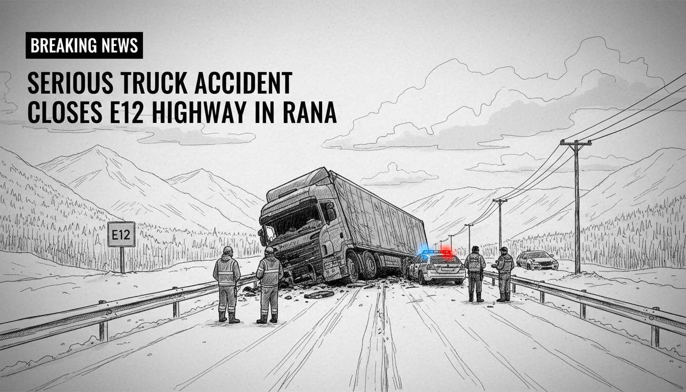 Serious Truck Accident Closes E12 Highway in Rana