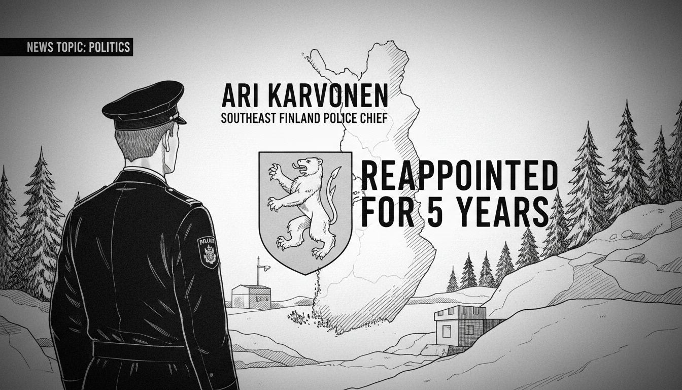 Ari Karvonen Appointed to Continue as Southeast Finland Police Chief