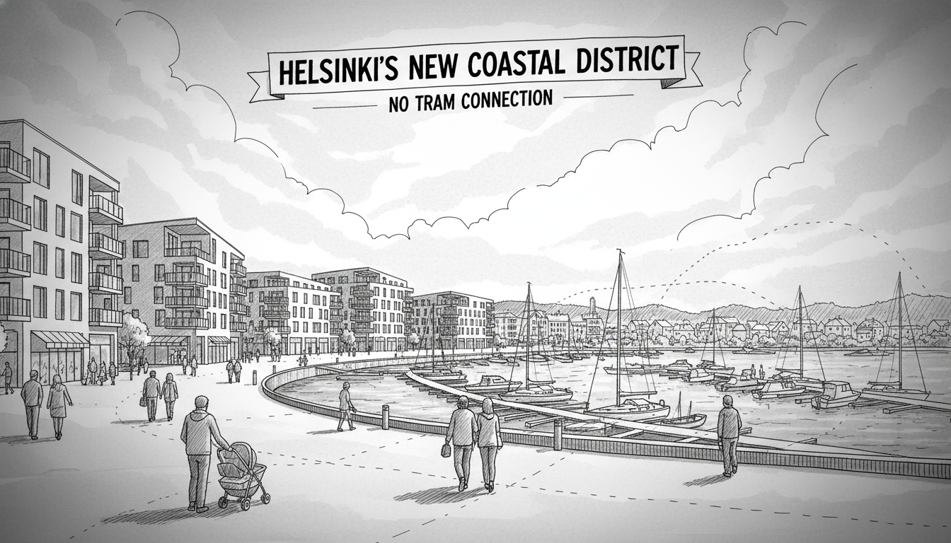 Helsinki's New Coastal District Will Not Get Tram Connection