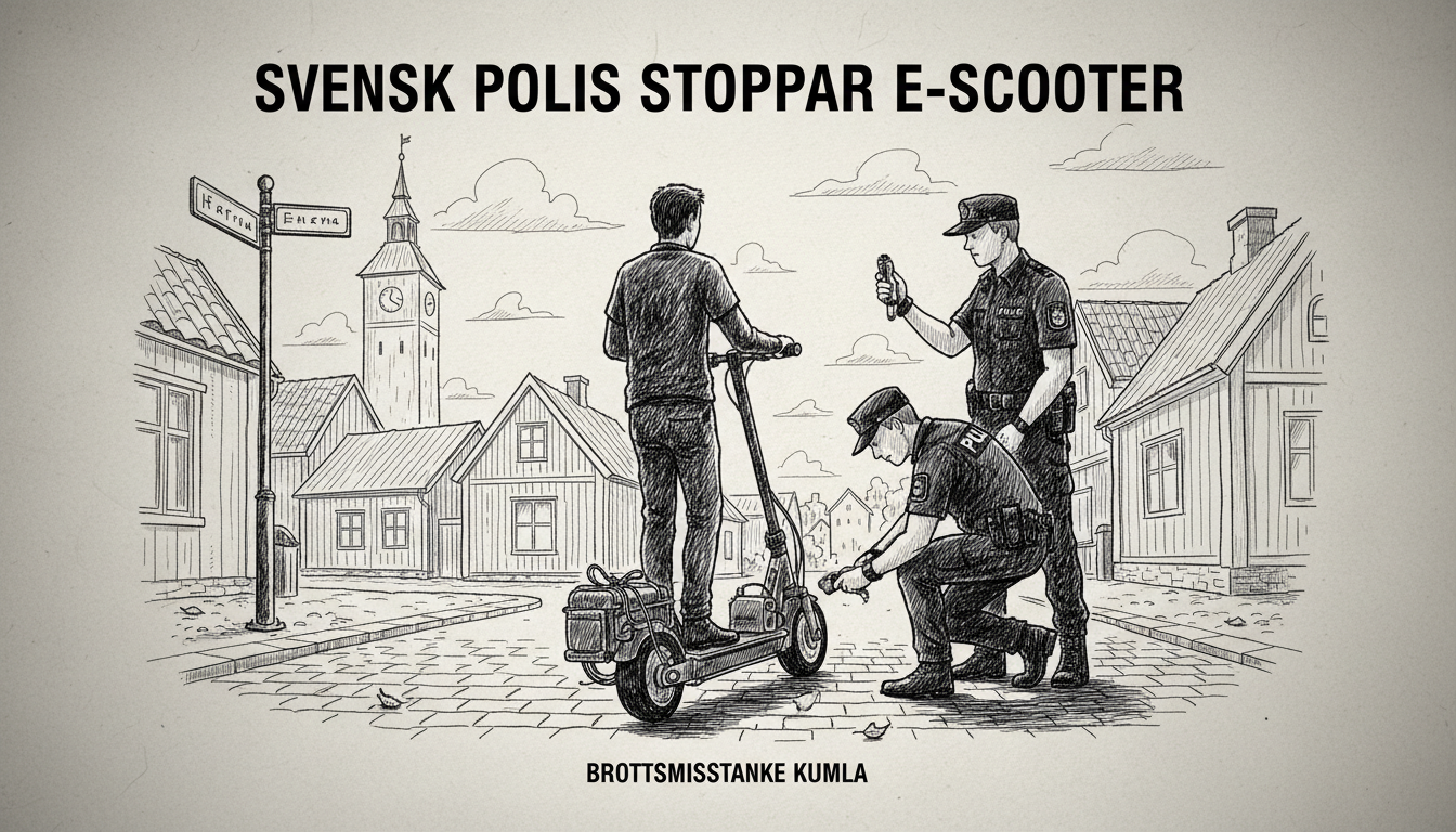 Swedish Police Stop E-scooter Rider on Multiple Suspicious Charges