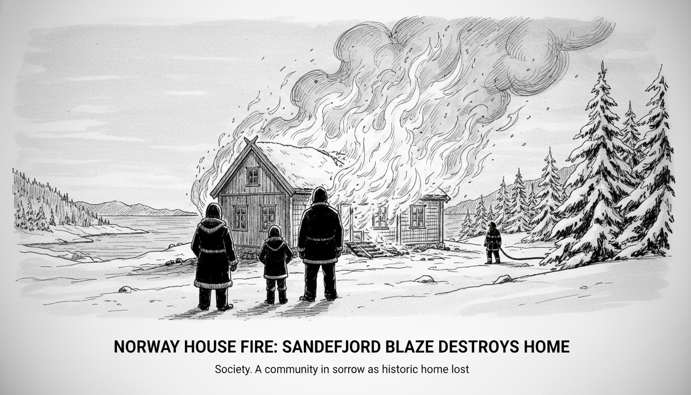 Norway House Fire: Sandefjord Blaze Destroys Home