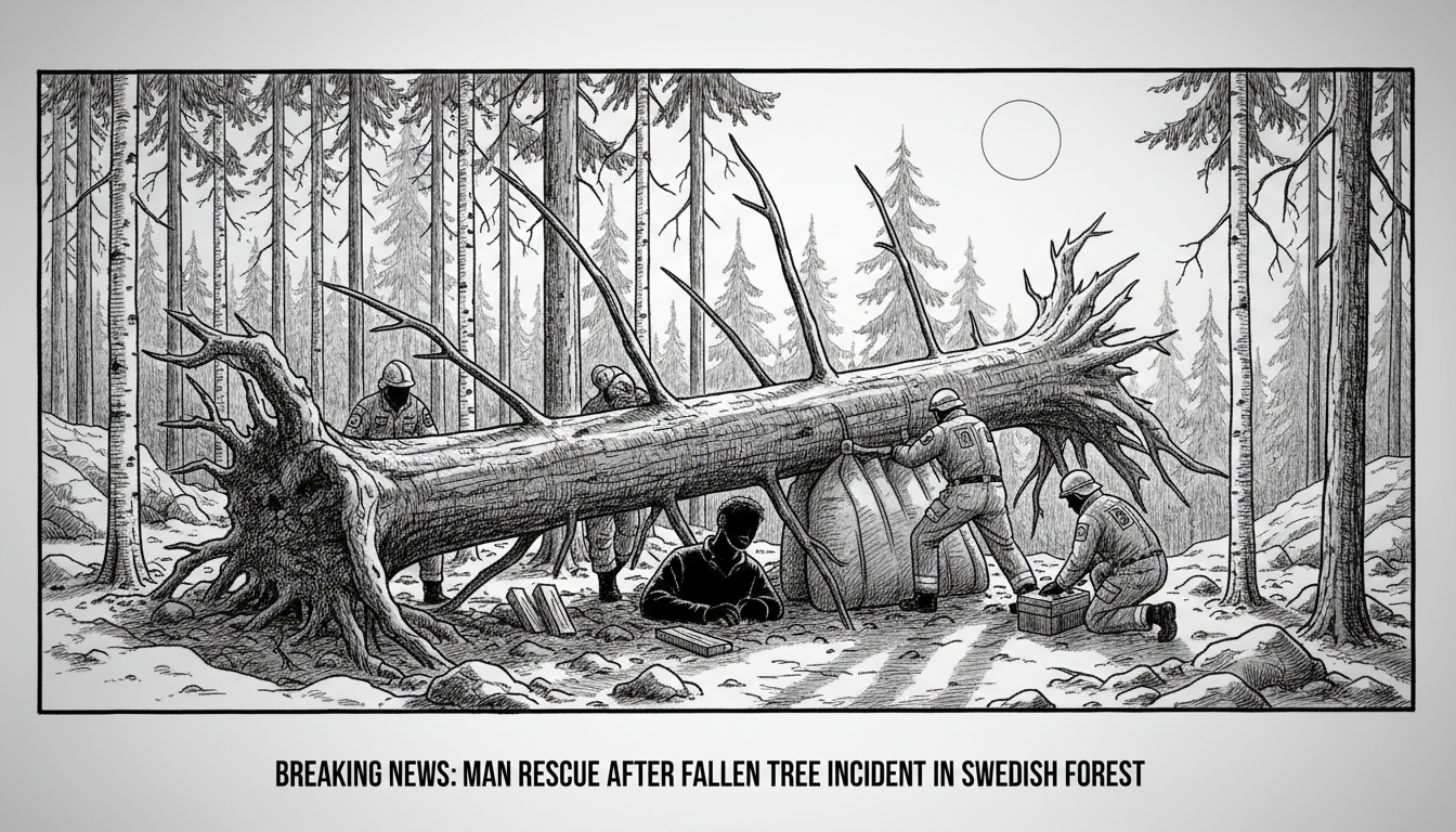 Man Rescued After Being Trapped Under Fallen Tree