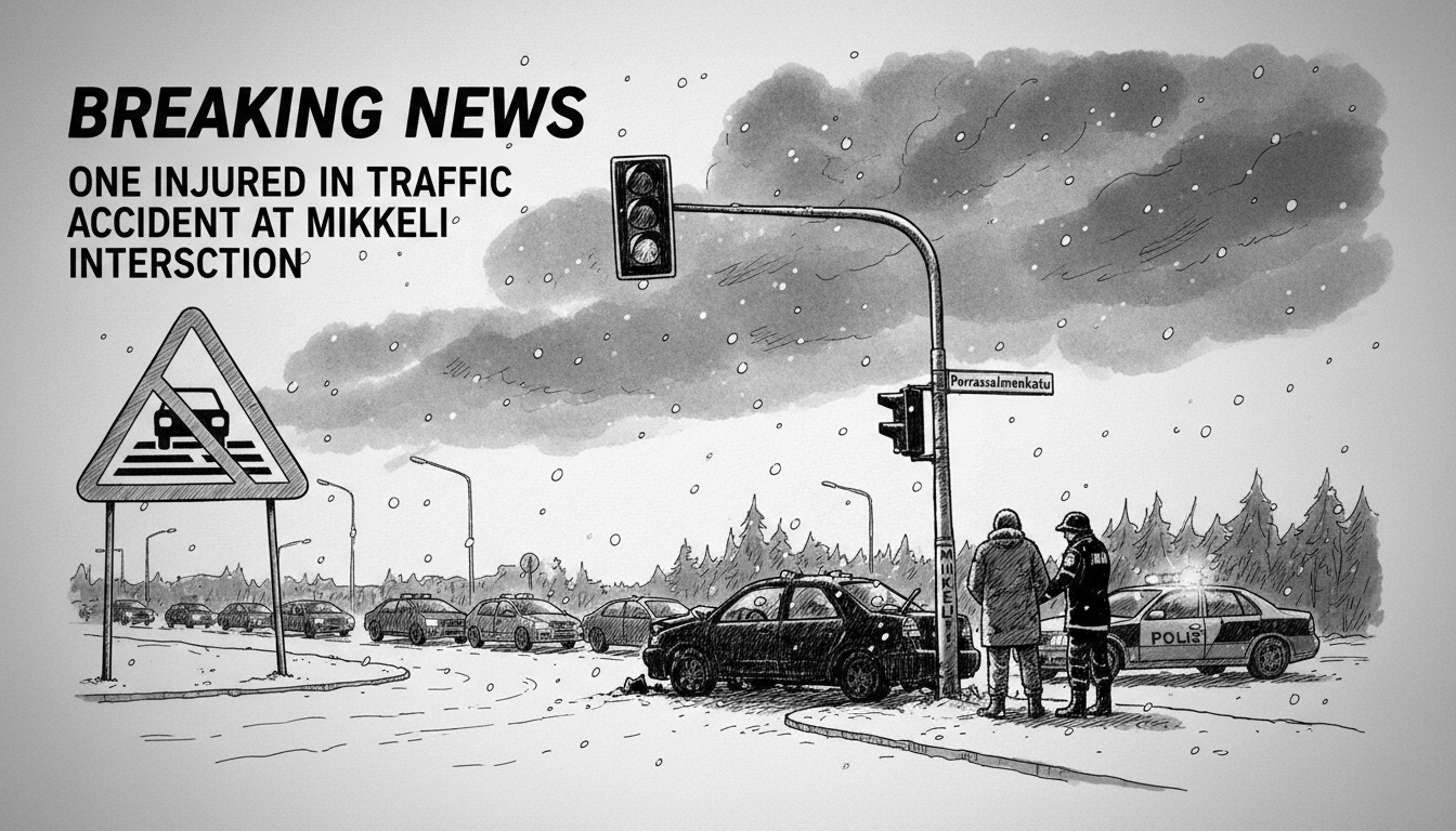 One Injured in Traffic Accident at Mikkeli Intersection