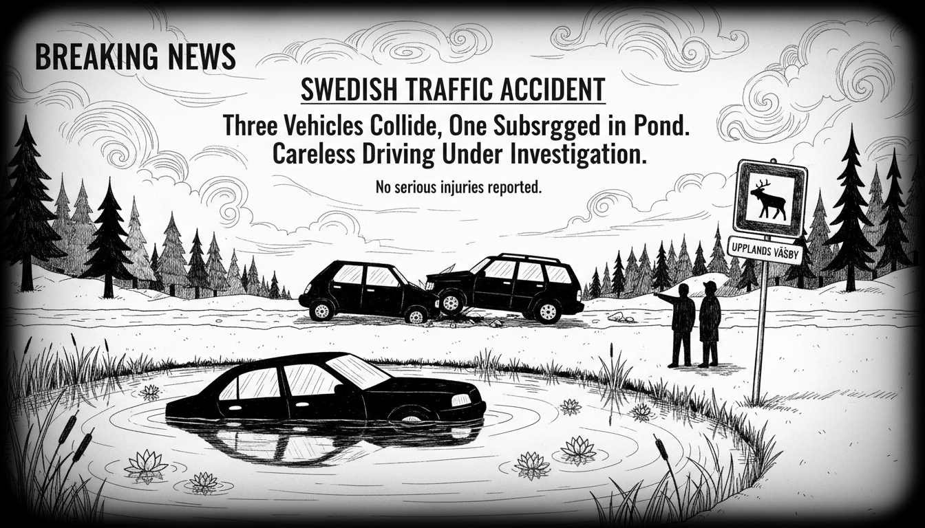 Three Vehicles Collide in Swedish Traffic Accident
