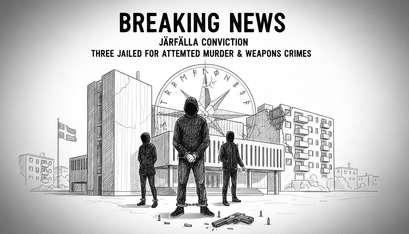 Three Convicted for Attempted Murder and Weapons Crimes in Järfälla