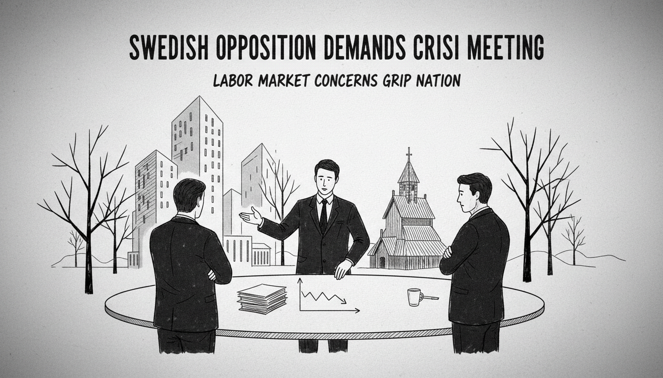 Swedish Opposition Demands Crisis Meeting Over Labor Market Concerns