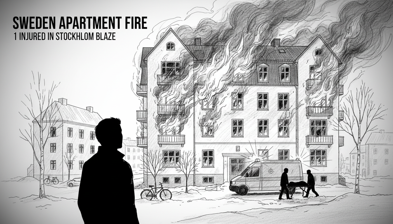 Sweden Apartment Fire: 1 Injured in Stockholm Blaze