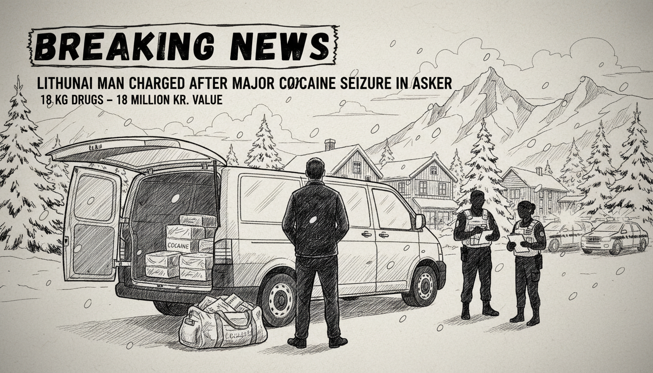 Lithuanian Man Charged After Major Cocaine Seizure in Asker