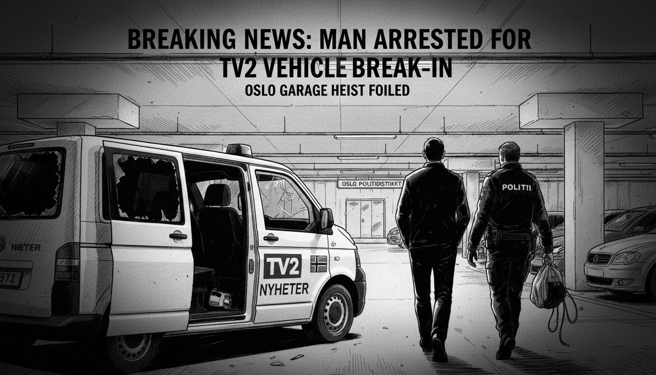 Man arrested for break-in to TV2 vehicle in Oslo garage