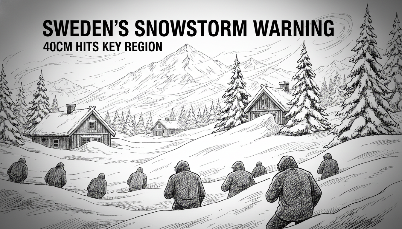 Sweden's Snowstorm Warning: 40cm Hits Key Region
