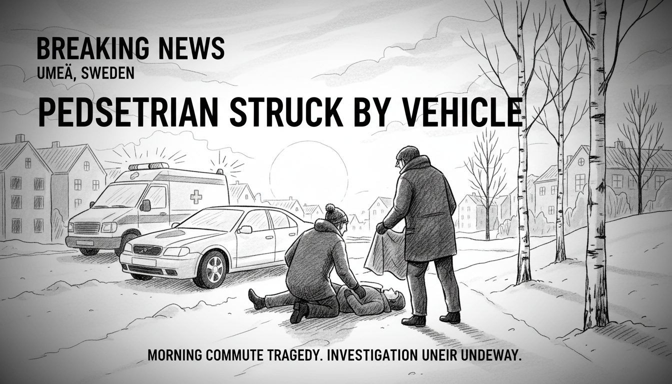 Pedestrian Struck by Vehicle in Umeå During Morning Commute