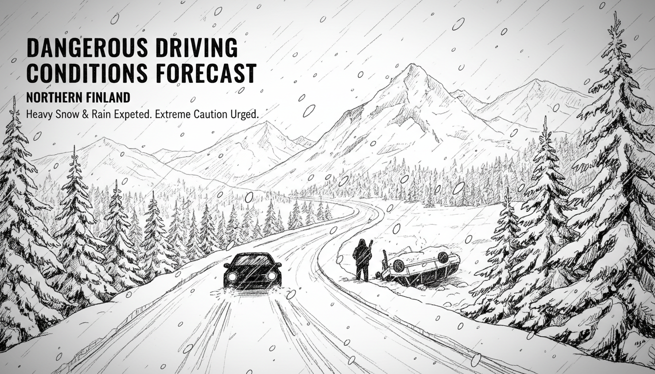 Dangerous Driving Conditions Forecast Across Northern Finland