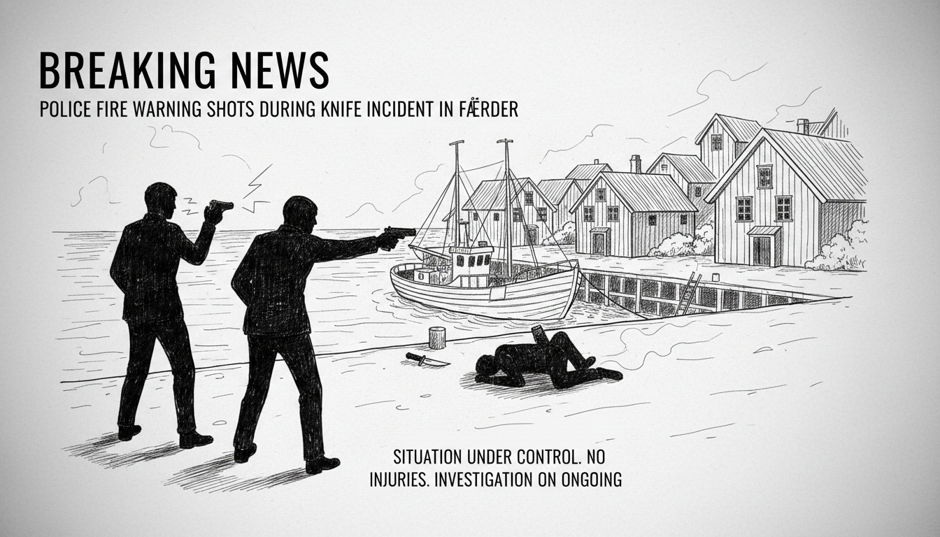 Police Fire Warning Shots During Knife Incident in Færder