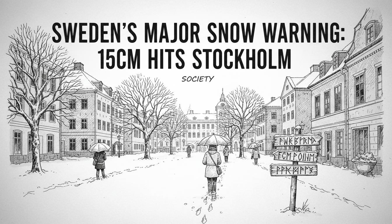 Sweden's Major Snow Warning: 15cm Hits Stockholm