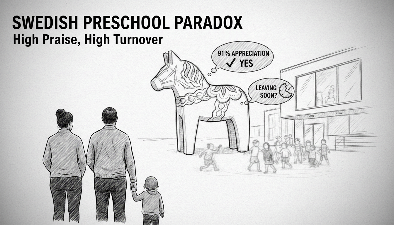 Swedish Preschool Staff Get Top Marks from Parents but Face High Turnover