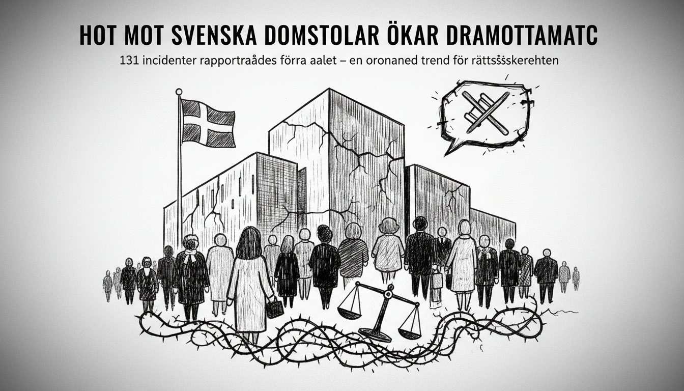 Threats Against Swedish Courts Rise Sharply