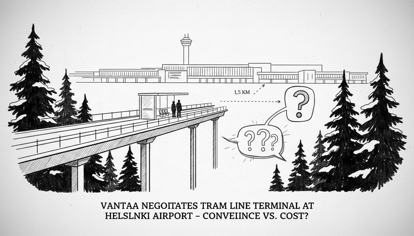 Vantaa Negotiates Tram Line Terminal Location at Helsinki Airport