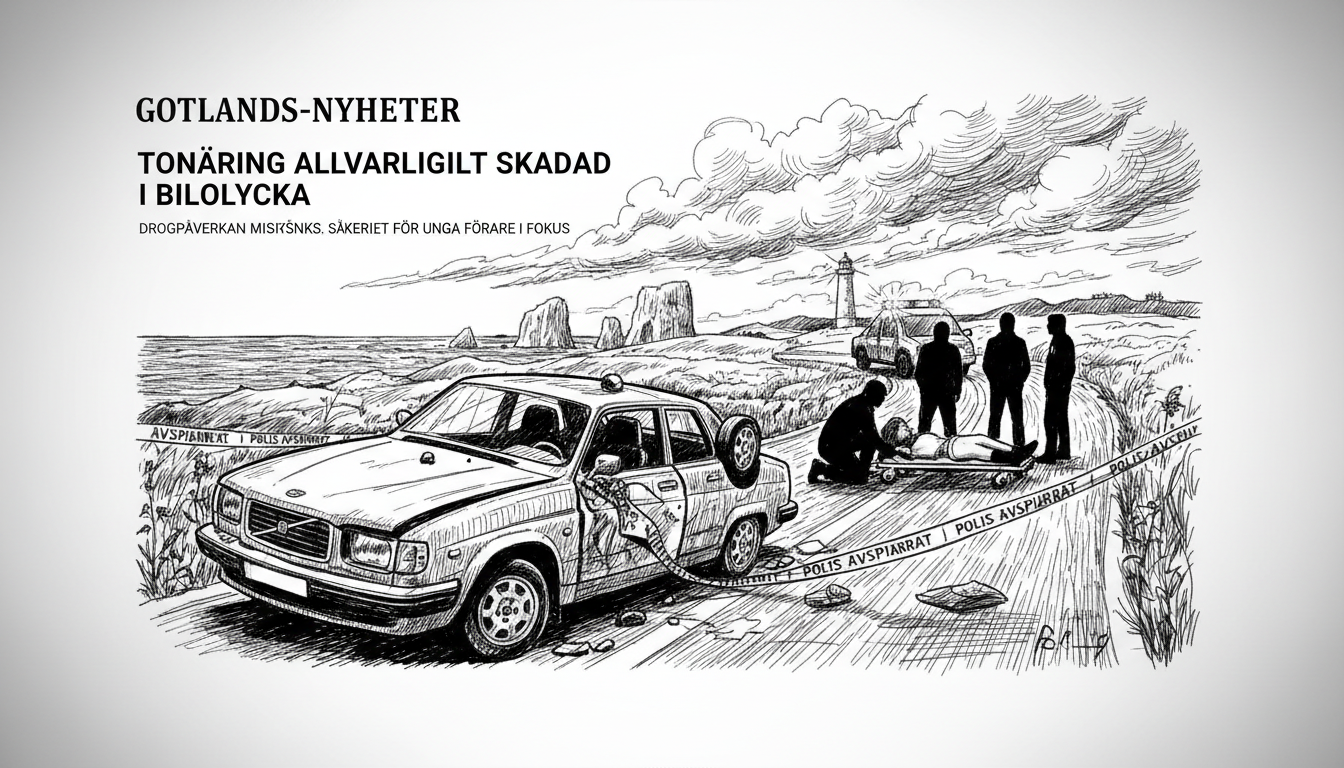 Teenager Seriously Injured in Gotland Car Accident