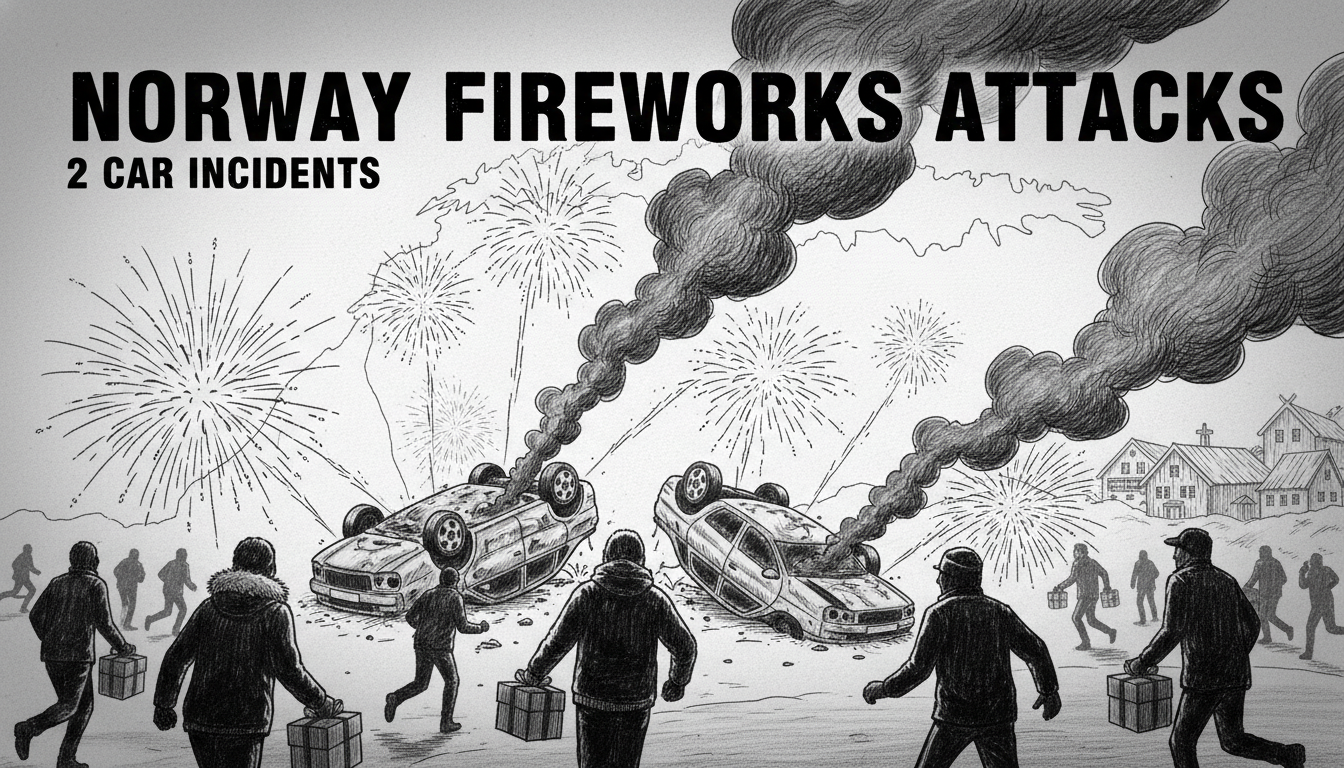 Norway Fireworks Attacks: 2 Car Incidents