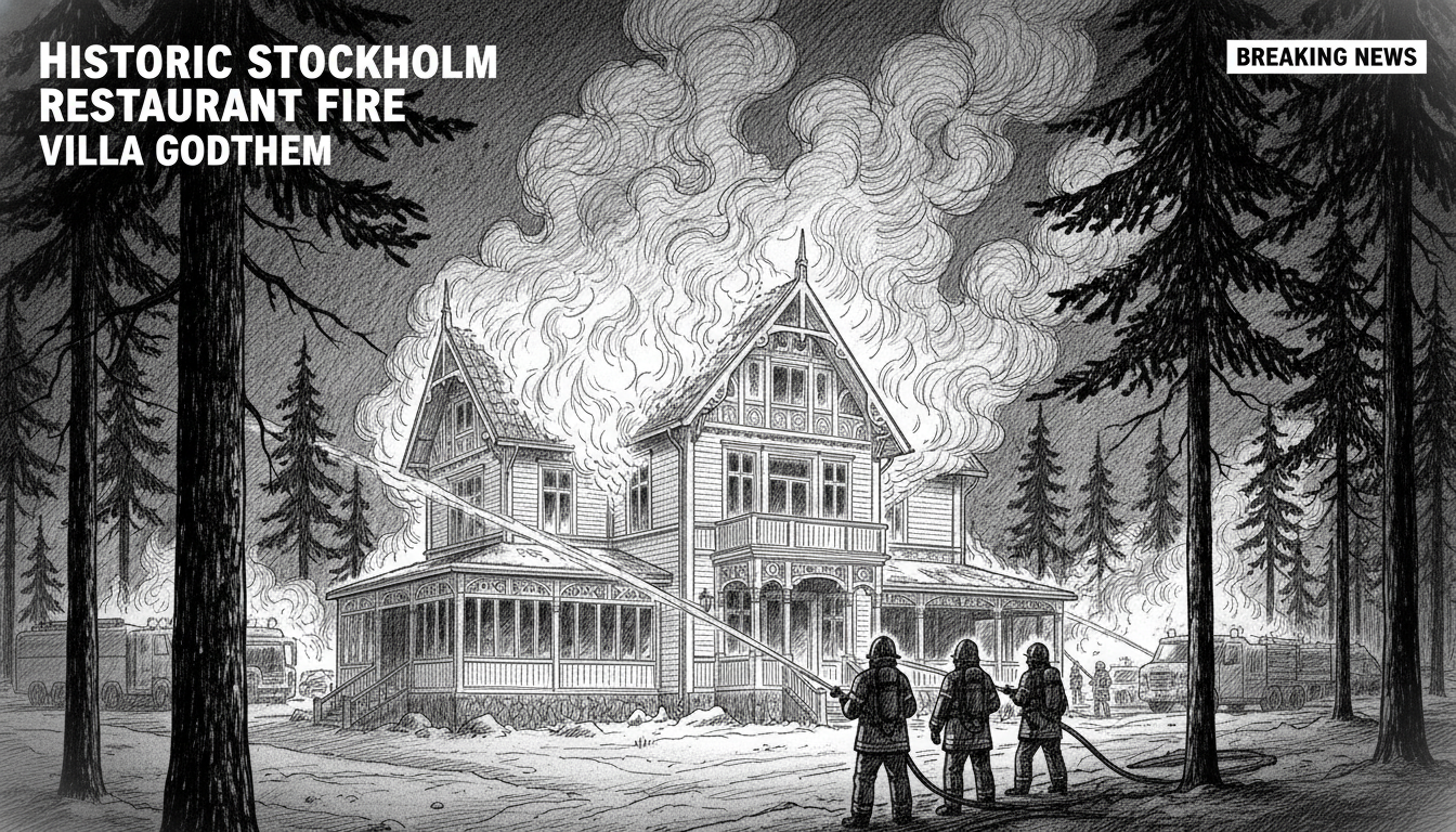 Historic Stockholm Restaurant Fire at Villa Godthem
