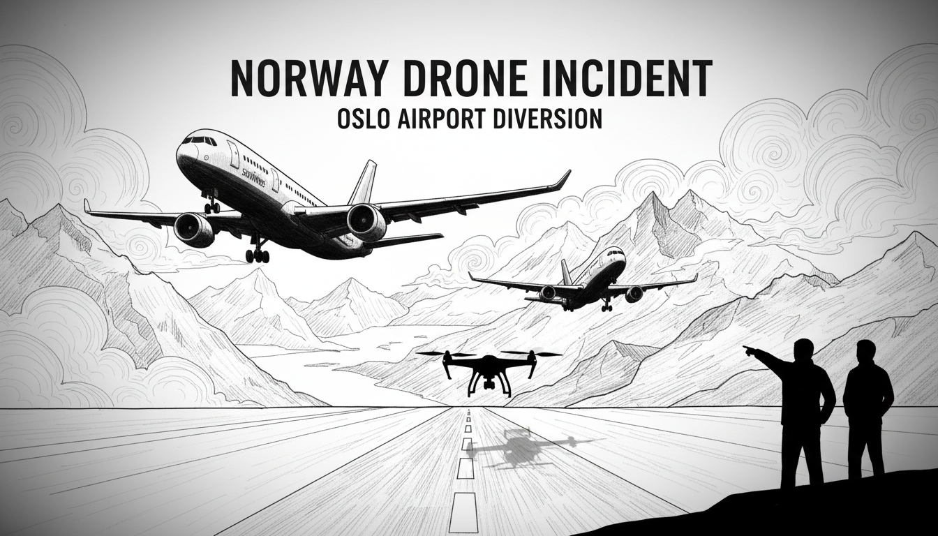 Norway Drone Incident: 2 Flights Diverted at Oslo Airport