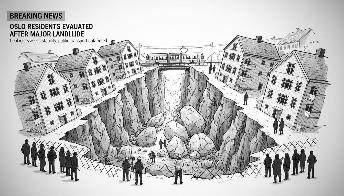 Oslo Residents Evacuated After Major Landslide Between Apartment Blocks