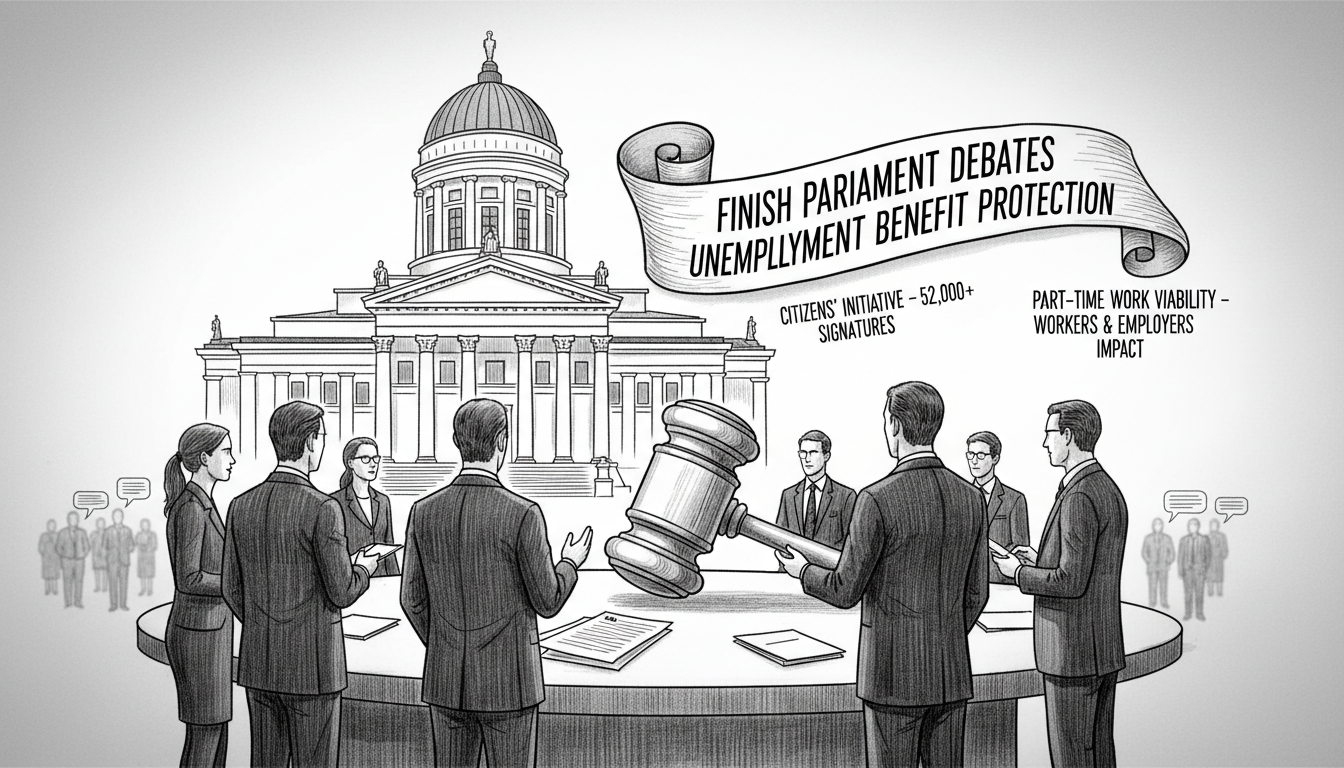 Finnish Parliament Debates Restoring Unemployment Benefit Protection Clause