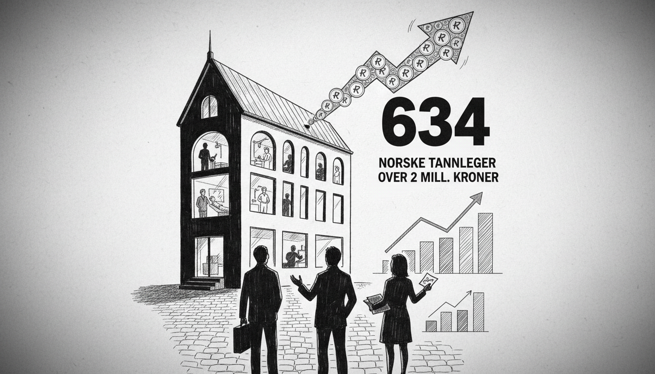 Record Number of Norwegian Dentists Earn Over Two Million Kroner