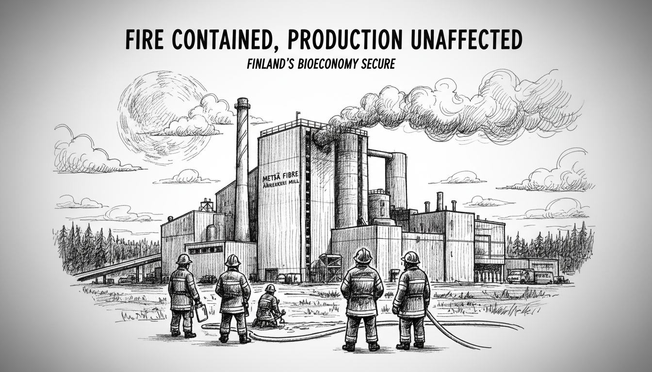 Fire at Metsä Fibre's Äänekoski Mill Contained, Production Unaffected