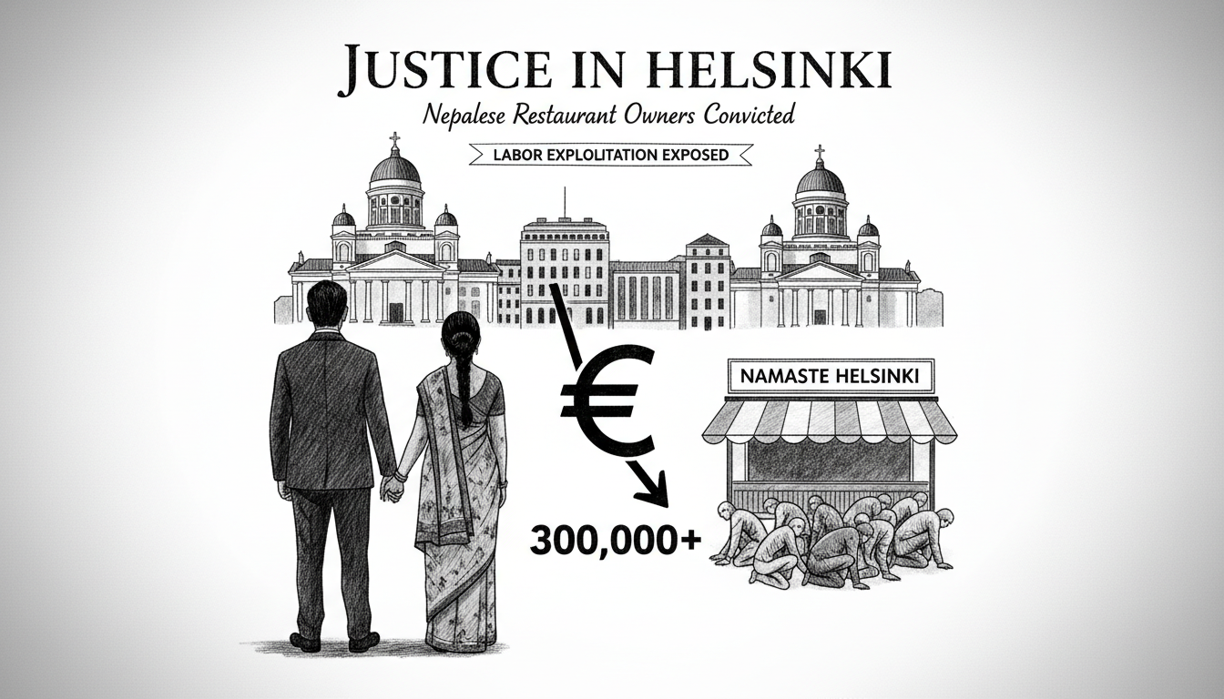 Nepalese Restaurant Owners Convicted of Human Trafficking in Helsinki