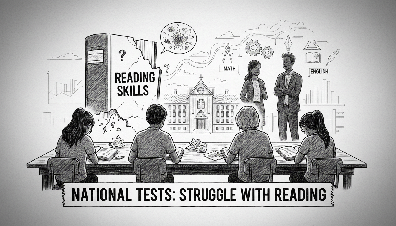Fifth Graders Struggle with Reading Skills in National Tests