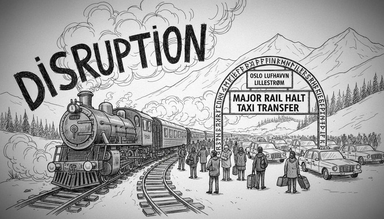 Major Rail Disruption Halts Oslo Airport Train Service