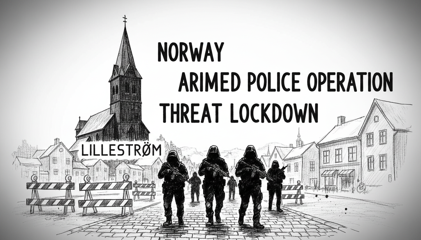 Norway Armed Police Operation: Lillestrøm Threat Lockdown