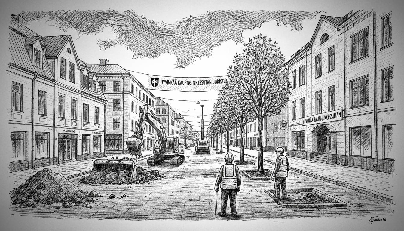 Hyvinkää City Center Streets Undergo Major Reconstruction Project