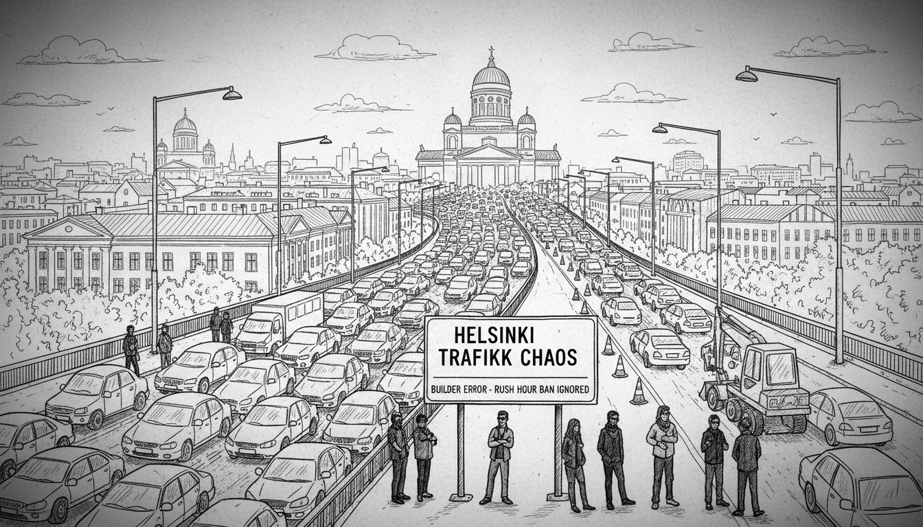 Helsinki Traffic Chaos After Builder Ignores Rush Hour Ban