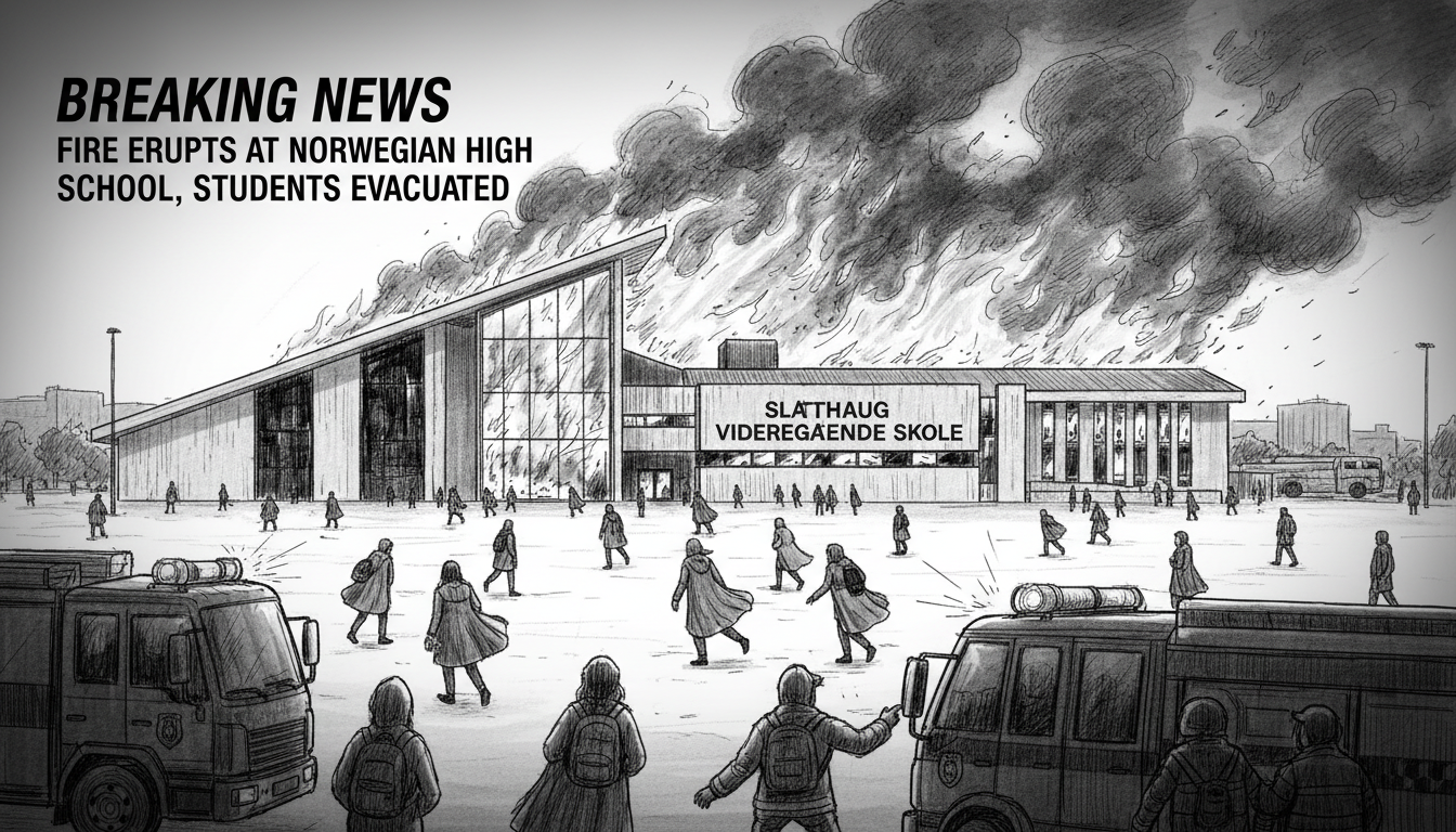 Fire Erupts at Norwegian High School, Students Evacuated
