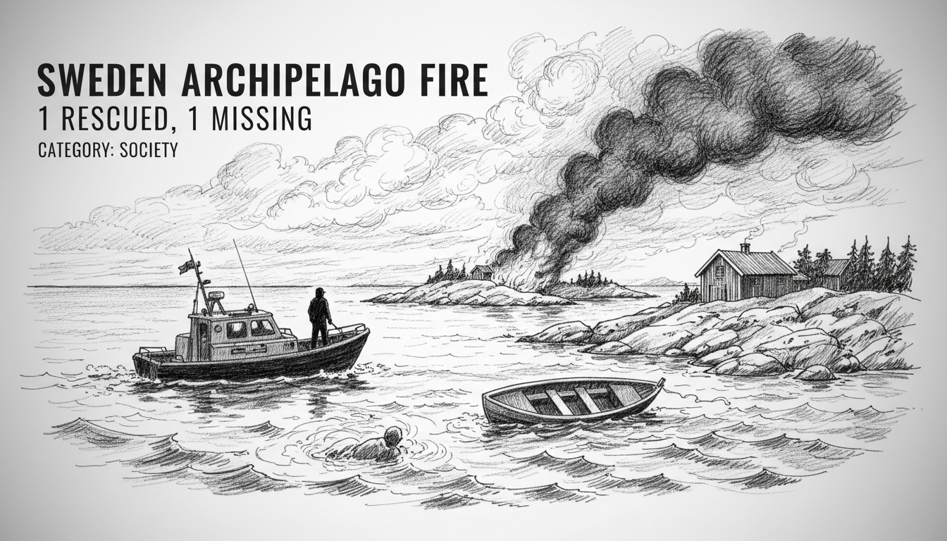 Sweden Archipelago Fire: 1 Rescued, 1 Missing