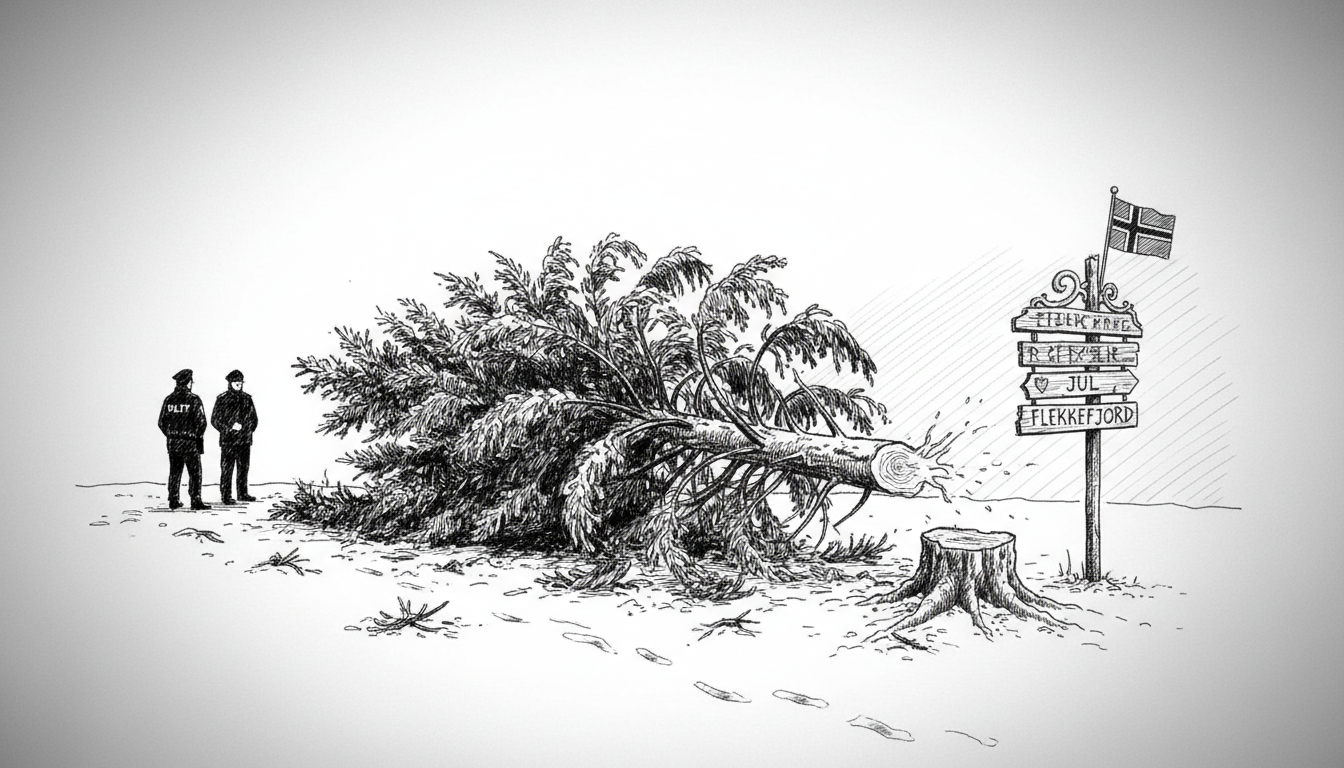 Norway Christmas Tree Vandalism: Flekkefjord's Symbol Felled