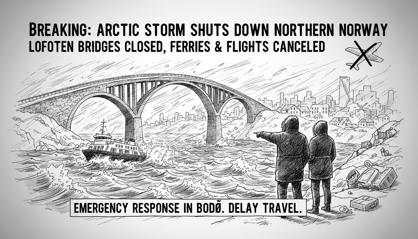 Severe Arctic Storm Disrupts Northern Norway Transport Networks