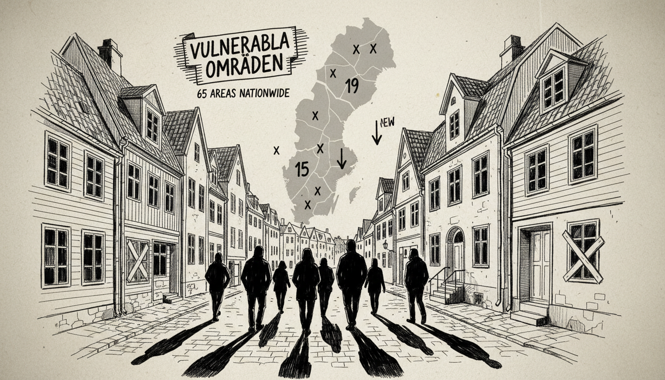 Swedish Police Report Identifies 65 Vulnerable Areas Nationwide