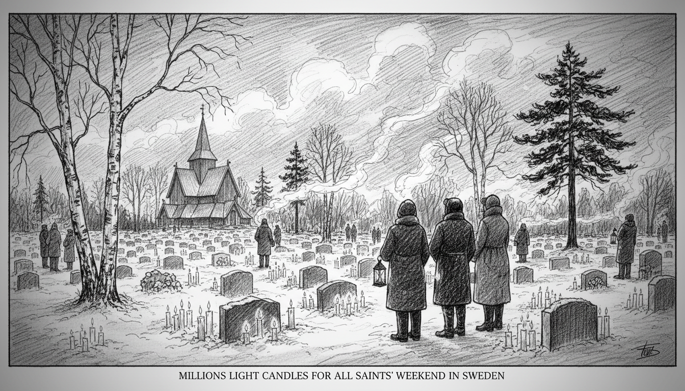 Millions of Swedes Light Candles for All Saints' Weekend