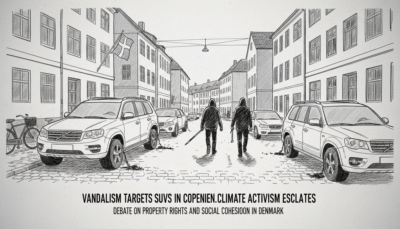 Vandalism Targets SUVs in Copenhagen as Climate Activism Escalates
