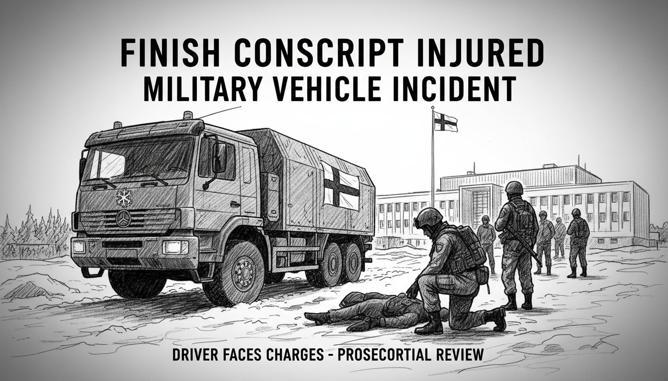 Finnish Conscript Injured in Military Vehicle Accident, Driver Faces Charges